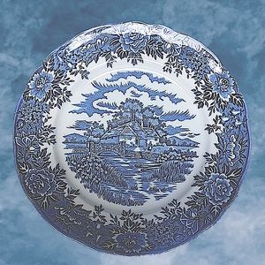 Vintage colonial village by Salem China co